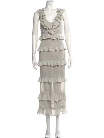 Pre-owned Zimmermann Patterned Long Dress In Multi