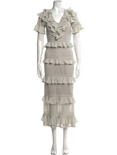 Pre-owned Zimmermann Patterned Long Dress In Multi