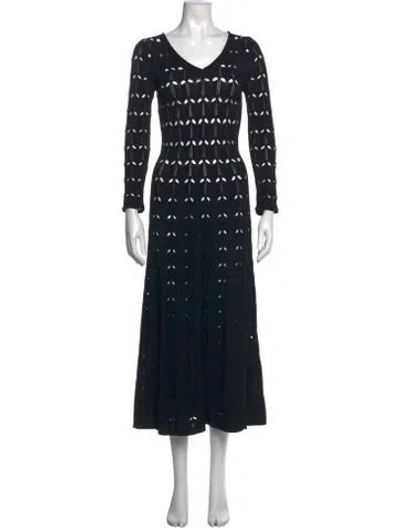 Pre-owned Zimmermann Patterned Long Dress W/ Tags In Black