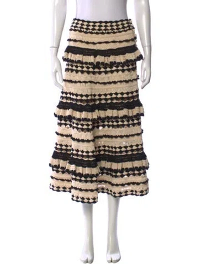 Pre-owned Zimmermann Patterned Long Skirt