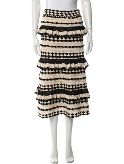 Pre-owned Zimmermann Patterned Long Skirt