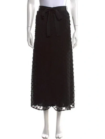 Pre-owned Zimmermann Patterned Long Skirt In Black