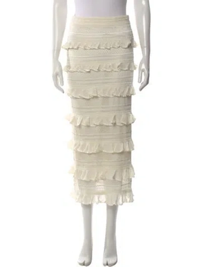Pre-owned Zimmermann Patterned Long Skirt In Neutral