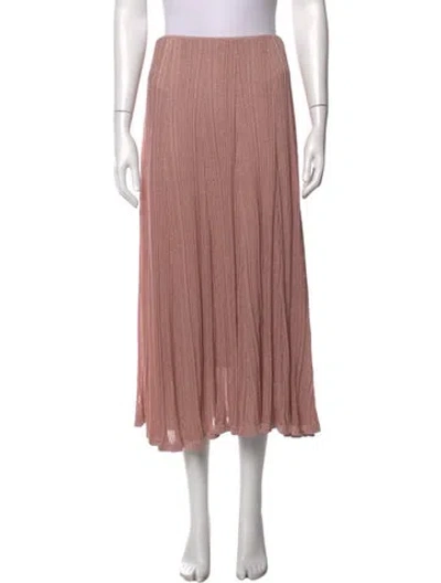 Pre-owned Zimmermann Patterned Long Skirt In Pink