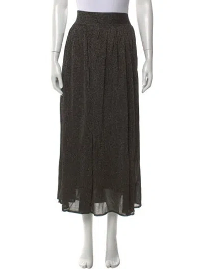 Pre-owned Zimmermann Patterned Long Skirt W/ Tags In Green