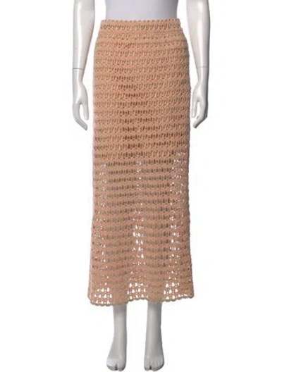 Pre-owned Zimmermann Patterned Long Skirt W/ Tags In Neutral