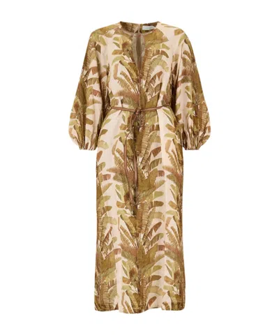 Zimmermann Patterned Midi Dress In Multi