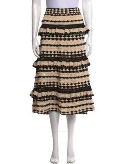 Pre-owned Zimmermann Patterned Midi Length Skirt