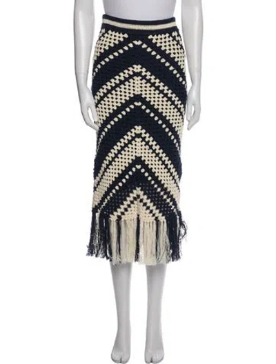 Pre-owned Zimmermann Patterned Midi Length Skirt In Multi