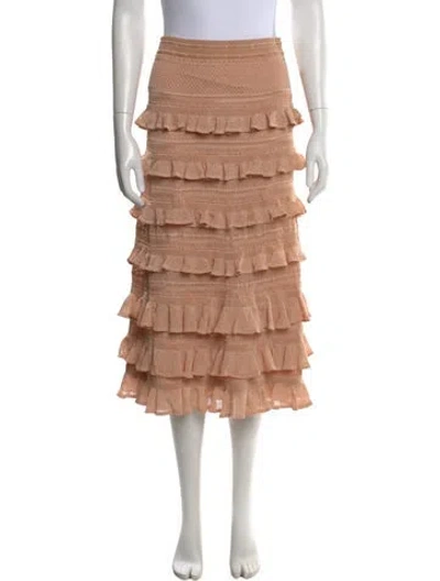 Pre-owned Zimmermann Patterned Midi Length Skirt In Neutral