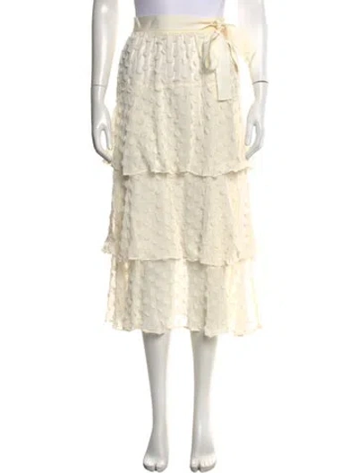Pre-owned Zimmermann Patterned Midi Length Skirt In Neutral