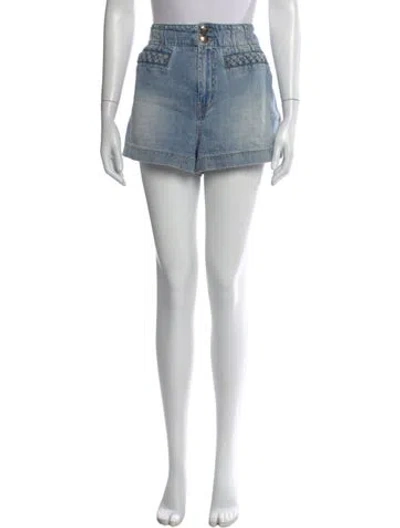 Pre-owned Zimmermann Patterned Mini Shorts In Blue