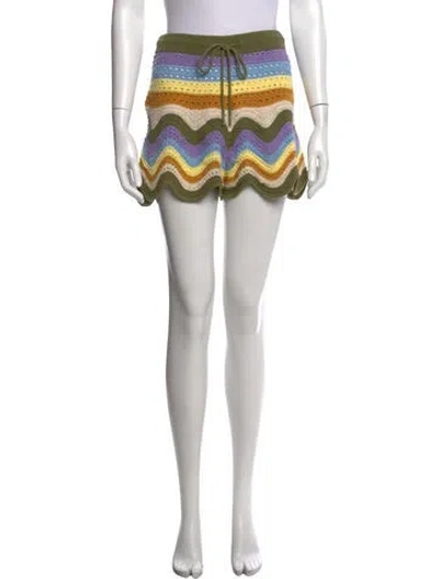 Pre-owned Zimmermann Patterned Mini Shorts In Neutral