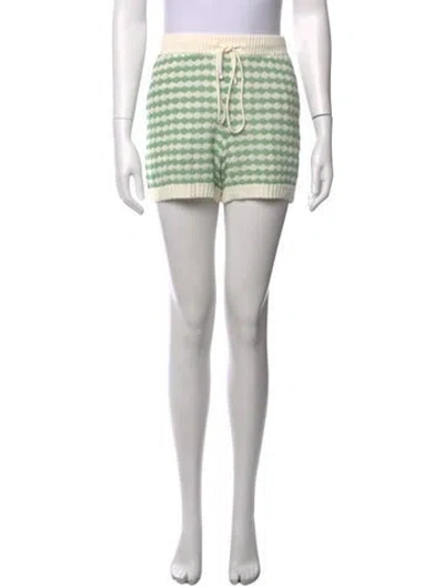 Pre-owned Zimmermann Patterned Mini Shorts W/ Tags In Blue