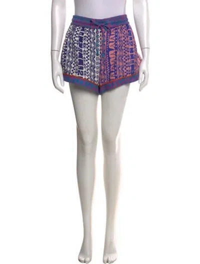 Pre-owned Zimmermann Patterned Mini Shorts In White