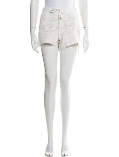Pre-owned Zimmermann Patterned Mini Shorts In White