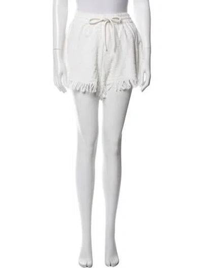 Pre-owned Zimmermann Patterned Mini Shorts In White