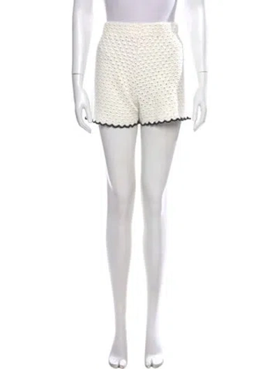 Pre-owned Zimmermann Patterned Mini Shorts In White