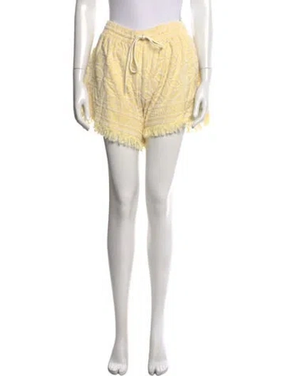 Pre-owned Zimmermann Patterned Mini Shorts In Yellow