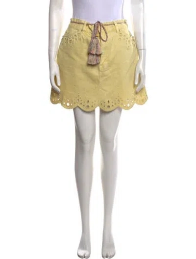 Pre-owned Zimmermann Patterned Mini Skirt In Neutrals