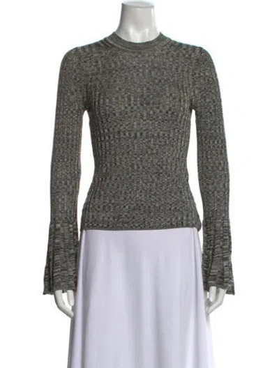 Pre-owned Zimmermann Patterned Mock Neck Sweater In Multicolor