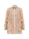 Zimmermann Womens Pink Tapestry Floral Roselight Printed Silk Shirt In Multi