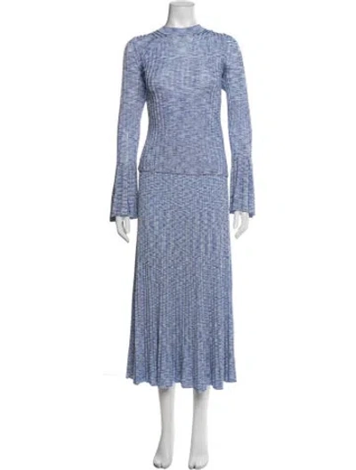 Pre-owned Zimmermann Patterned Skirt Set In Blue