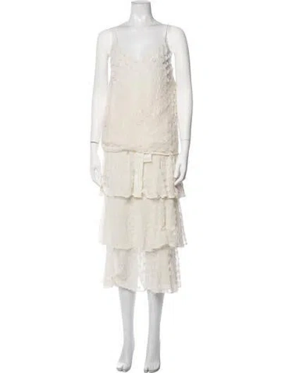 Pre-owned Zimmermann Patterned Skirt Set In Neutrals