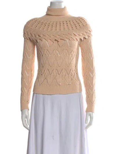 Pre-owned Zimmermann Patterned Turtleneck Sweater In Neutral