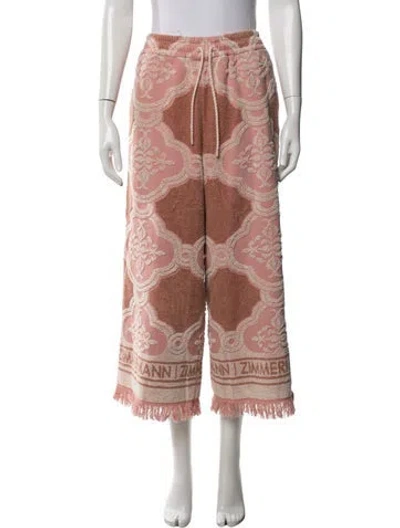 Pre-owned Zimmermann Patterned Wide Leg Pants In Multicolor