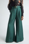 ZIMMERMANN ZIMMERMANN PAVILION BELTED SILK WIDE LEG PANTS