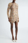 Zimmermann Viscose Pavilion Rouleaux Mini Dress In Mixed Eden