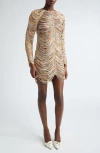 Zimmermann Viscose Pavilion Rouleaux Mini Dress In Mixed Eden
