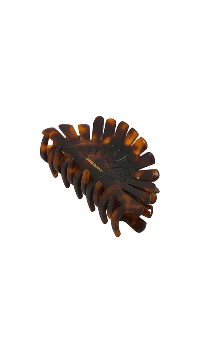 Zimmermann Peacock Hair Clasp In Chocolate