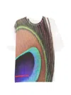 Zimmermann Peacock-print Embroidered T-shirt In Multi
