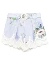 Zimmermann Everley Floral Lace Shorts