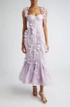 ZIMMERMANN PETALS LINEN & SILK CORSET GOWN