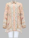 Zimmermann Womens Pink Tapestry Floral Roselight Printed Silk Shirt In Pink
