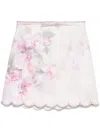 Zimmermann Crush Mini Skirt In Pink