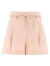 Zimmermann Pink Linen Illuminate Shorts In Pink