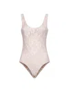 Zimmermann Lace Scoop Bodysuit Clothing In Pink