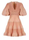 Zimmermann Pink Pleated Mini Dress