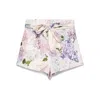 Zimmermann Dawning Printed Silk Flat Front Shorts