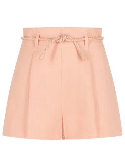 Zimmermann Pink Silk Blend Shorts