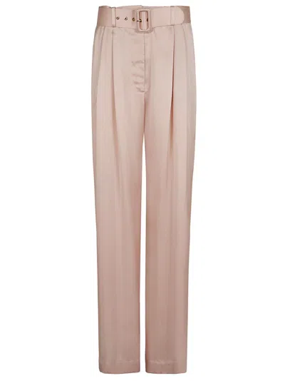 ZIMMERMANN ZIMMERMANN PINK SILK TUCK PANT