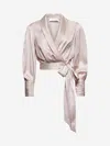 Zimmermann Long-sleeved Silk Wrap Top