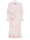 Zimmermann Light Pink Floral Print Midi Dress
