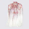 Zimmermann Crush Pleated Floral-print Crepon Blouse