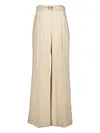 Zimmermann Pinstripe Belted Trousers In Neutral