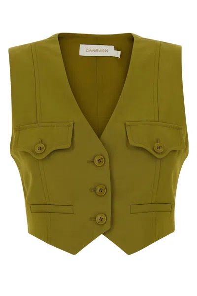 Zimmermann Pistachio Green Twill Luna Vest